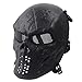 Produktbild HCFKJ Airsoft Paintball Full Face Schädel Skelett CS Maske Tactical Military Halloween (SCHWARZ)