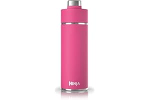 Ninja Thirsti Water Bottle and Flask 530 ML with Leak-Proof Lid, Designed for Carbonated, Hot & Cold Drinks, Ideal for Travel & Sports, Triple Insulated, Stainless Steel, Hot Pink, DW1801EUUKBP