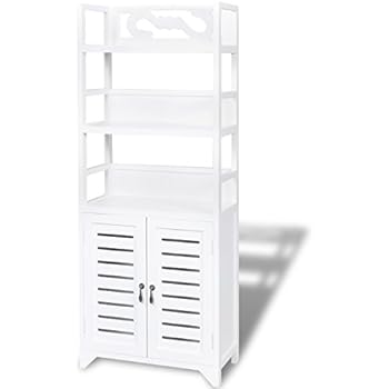 Relaxdays Badezimmerschrank LAMELL Bambus, HBT: ca. 92 x 50 x 25 cm