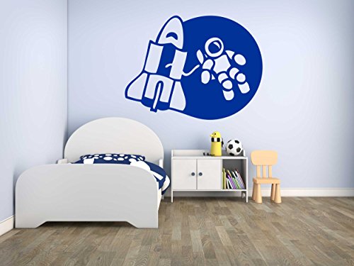 Preisvergleich Produktbild Wandtattoo Aufkleber - Astronaut Weltall - Raumfahrt - Kinderzimmer - W35