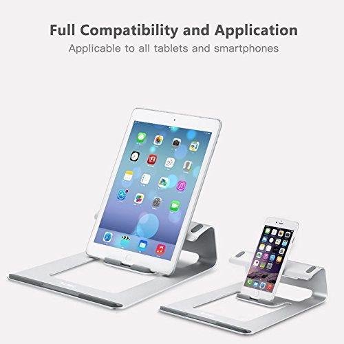 Cookey Laptop/PC Ständer Aluminium Ständer Unterstützt zu 9-17in Laptop / Tablet / Handys für Macbook Air Macbook Pro iPad Pro Surface Pro, PC Laptop Notebook und Handys (Silber) - 3