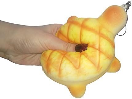 Squishy &amp; Slow Rise JUMBO Turtle Melon Bread Bun + BONUS Random Squishy!