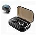 Price comparison product image WIVION True Wireless Earphones, Bluetooth 5.0 Headsets Earphone IPX7 Waterproof Rechargeable External Battery Case Wireless Headphones for iOS, Android- Black