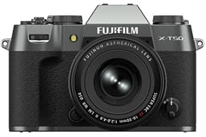 Fujifilm X-T50 Fotocamera Digitale Mirrorless 40MP KIT XF16-50mmF2.8-4.8, Sensore X-Trans CMOS 5 HR, IBIS, Filmati 6.2K 30p, Mirino EVF, Schermo LCD 3" tiltabile, Antracite