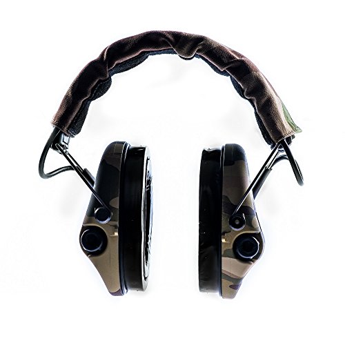 MSA Sordin Supreme Pro X mit integrierter LED Lampe – Aktiver Profigehörschutz, inkl. superbequeme Gelkissen / Camo-Edition / AUX-Eingang - 4