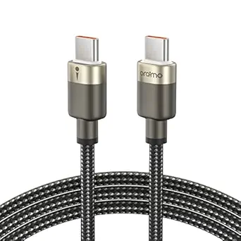 oraimo 65W Type C to C Fast Charging Cable USB C to USB C Cable High Speed Syncing, Nylon Braided 1M length with LED Indicator Compatible For Laptop, Macbook, Samsung Galaxy S22 S20 S10 S20Fe S21 S21 Ultra A70 A51 A71 A50S M31 M51 M31S M53 5G