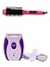 Ladies Body Hair Remover Purple with Hair Auto Straightener Brush 8810 RS.897.00