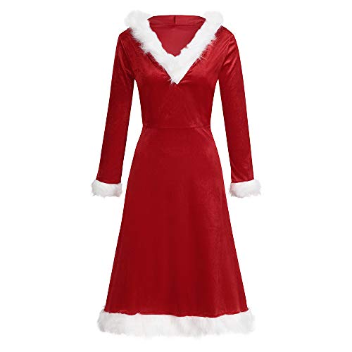 Fullnoon Mother and Daughter Christmas Family Matching Clothes Red Princess Dress Parent-Child Suit/Outfits
