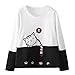 Produktbild NEEKY Damenmode Niedlich Katze Drucken Stickerei Sweatshirt Frauen Freizeit O-Neck Langarm T Shirt Pullover Tops(EU:40/CN:S, Weiß)
