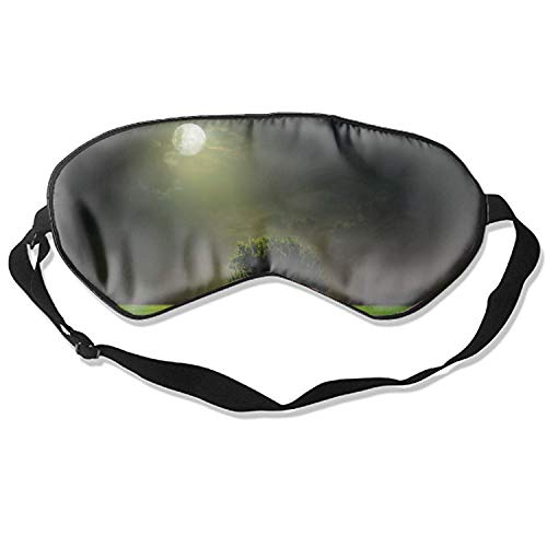 Preisvergleich Produktbild Schlafmaske Wiesen Mond Bäume Nacht Komfort Tiefe Augen Masken Beste Leichter Nachtschatten Blinder Reise Flugzeug (Wiesen Mond Bäume Nacht)