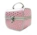 Milan Cosmetic/Jewellery Beauty Case Pink with Gold Stars