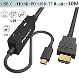 【Cable USB C a HDMI】El cable USB tipo C a HDMI puede conectar fácilmente un teléfono inteligente/computadora/laptop con capacidad USB-C a un HDTV, monitor o proyector con puerto HDMI para mostrar video y audio. [Este lote no es compatible con Dex]