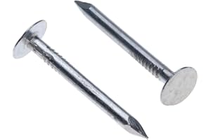 KEPLE Clavos de Cabeza 30mm (Paquete de 100) Tejado Extra Grande Zincado Puntas Clavos Largos Galvanizado para Bricolaje y Manualidades Decoración Madera del Hogar Muebles Tamaño Carpintería En el Exterior