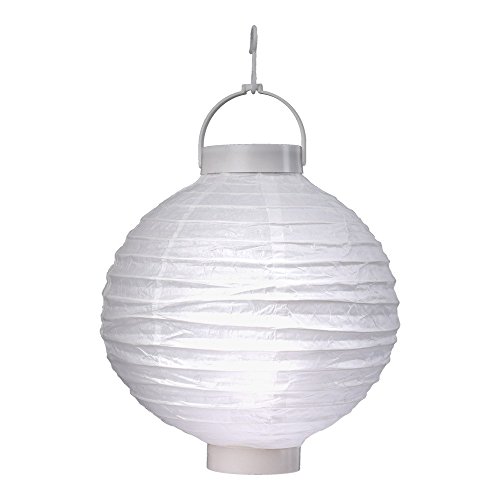 S/O® 5er Pack LED Lampions Weiß Laterne Lampion Garten Balkon Terrasse Party Beleuchtung Dekoration - 2
