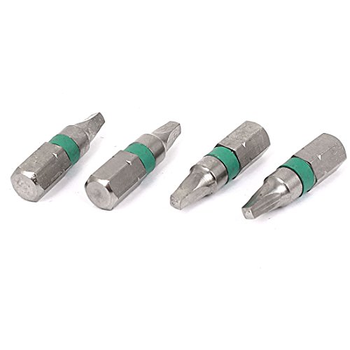 4 Stück 1/4" Sechskant Schaft 2mm x 2mm Vierkant-Schraubendreher Bits 25mm Lang