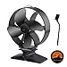 Produktbild FEPITO Holzofen Ventilator für Kamin Holzöfen Öfen Geräuschloser Betrieb 4-Blatt Wärme angetrieben Herd Fan Mit Ofenthermometer Und Nylonbürste Umweltfreundlich Wärmezirkulation (klassisch)