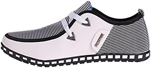 CUSTOME Men's Casual Leather Lace Up Loafers Soft Work Dress Shoes