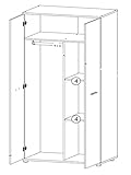 JUGENDZIMMER KINDERZIMMER 4-TLG.-KOMPLETTSET KLEIDERSCHRANK 2-TRG. BETT 90×200 REGAL EICHE SANREMO WEISS NEU - 3