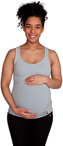 High Support Pregnancy Exercise Top, Dove Grey
