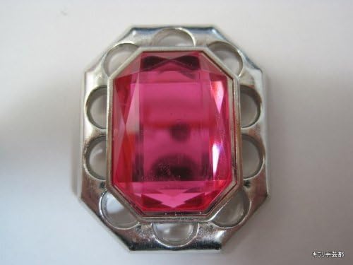 1839 Handicraft Stone Seated Bijou (Acrylic Beads Rhinestone) Pink Color 3.0 x 3.7 cm 1 piece