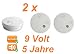 Produktbild 2x Rauchwarnmelder DIN EN 14604 inkl. Batterien | Rauchmelder | Feuermelder | Brandmelder