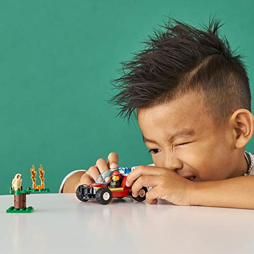 LEGO-City-Fire-Incendio-nella-Foresta-con-Minifigure-di-Clemmons-una-Civetta-Assonnata-e-Accessori-per-Riprodurre-le-Avventure-della-Serie-TV-Set-di-Costruzioni-per-Bambini-5-Anni-60247