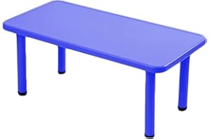 X IANGYU Children's study table, children's plastic table(Blue,120cm)