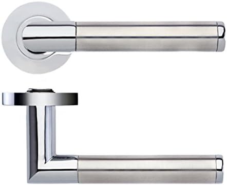 Luna ZPZ170CPSS Lever On Rose Internal Door Handle Set - Polished Chrome/Satin Stainless