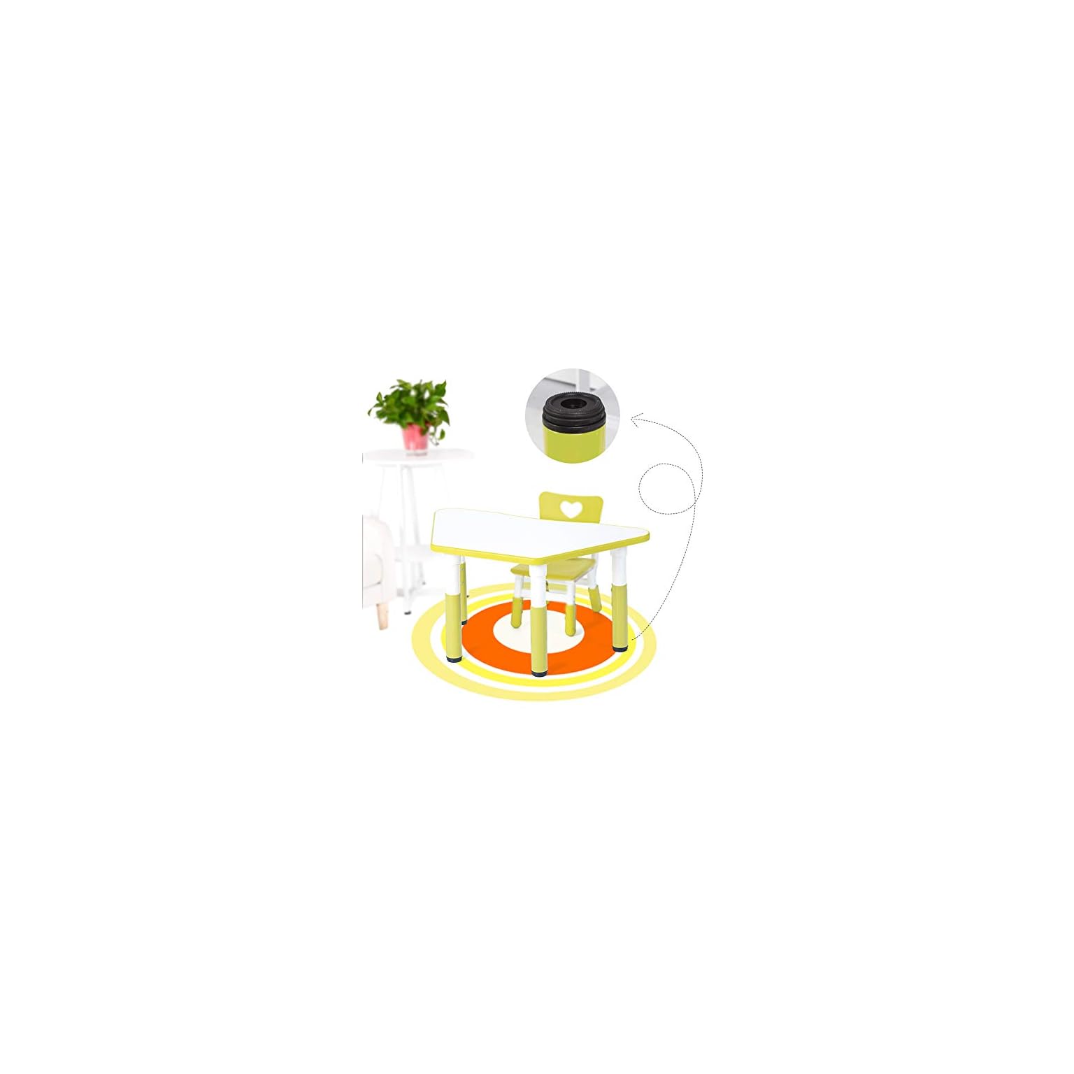 Tisch- Und Stuhlset FüR Kinder, Zum Anheben Eines TrapezföRmigen