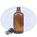 100ml AMBER GLASS Bottle with Black ATOMISER Spray. Essential Oil / Aromatherapy Use.