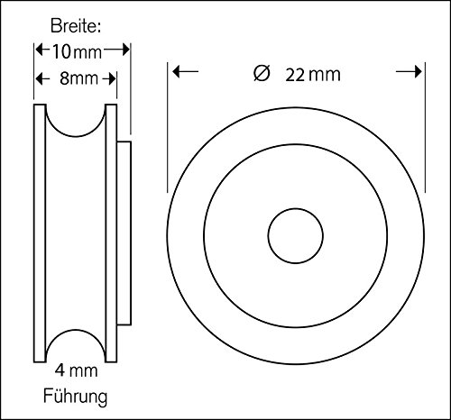 MacGreen® Gewächshaus-Türrollen Ø 22 mm | 4 Stück - 2