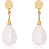 Orecchini Pendenti A Goccia Con Perla Finta E Fiore In Cristallo - Gioielli Vintage Per Donne E Ragazze