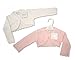Pinkbluewhite Pack of 2 Knitted Baby Girl Bolero Cardigan (3/6 Months)