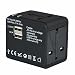 Produktbild First2savvv BT0201 Universeller Reise-Adapter mit 2 USB-Ladeanschluss, konverter EU UK AU US HK über 150 Länder, mit Überspannungsschutz für ipad & ipad 2& apple new ipad 3& ipad 4 with retina display BLACKBERRY PlayBook 7 HTC Desire 620 320 HTC M9 Plus ONE E9 Nokia Lumia 640XL/ 640 Samsung Galaxy S6 S6 edge A5/ A3 Core Prime Sony Xperia M4 aqua/E4g HUAWEI Y3 Y625 Ascend G620S/ G620/Y520/Y221/G730 / Y600 MATE 7 MINI, HUAWEI MATE 7 Compact blackberry leap