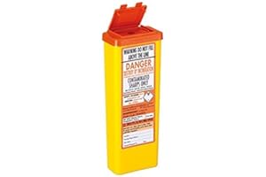 KARCUSINY SharpsGuard Orange 0.5 Litre Sharps Bin with Non-Return Valve