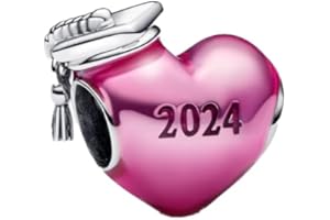 Feitery La Graduación Charm Compatible Pandora Pulsera Joyas Marineras de Verano Murano Glass Charms Abalorios para Mujer