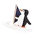 Produktbild Pinguin Surfer, Figur aus Holz, von DREGENO SEIFFEN – Original erzgebirgische Handarbeit, stimmungsvolle Dekoration