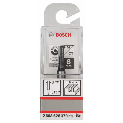 Bosch Zubehör 2 608 628 379 Nutfräser 8 mm, D1 6 mm, L 16 mm, G 48 mm - 2