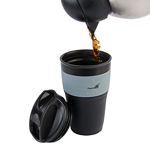AceCamp Faltbarer Kaffeebecher Coffee to go Becher wiederverwendbar komprimierbar auslaufsicher mit Deckel, 355ml, 1539 - 3
