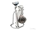 Produktbild Becker Manicure Shaving Shop Rasiersets Set mit Halterung, Rasierer Mach 3, Pinsel, Metall glänzend, Dachshaar 3 Stk.