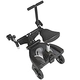 Buggyboard Trittbrett Mitfahrbrett Rollbrett + Zusatzsitz (Erweiterung) für Kinderwagen Buggy Jogger bis 20 Kg - 2
