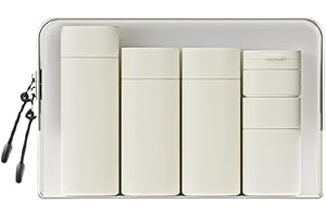 FANPOI Lot de 5 flacons distributeurs de crème de Voyage pour Produits de Toilette, approuvés par la TSA, Essentiels de Voyage