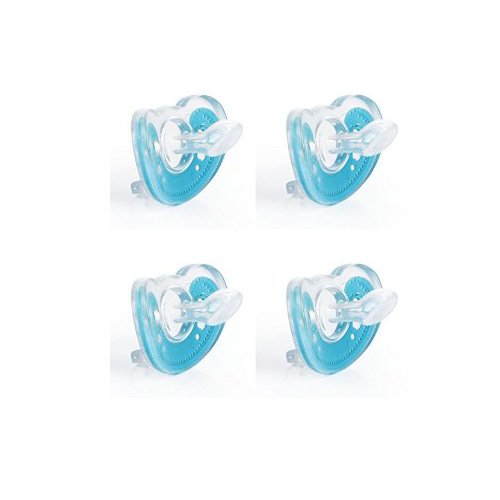 4 Pack Tomy The First Years Orthodontic Gumdrop Soothers One Piece 6 Months + BLUE