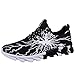Produktbild SHINEHUA Herren Schuhe Freizeitschuhe elegant Winter Sommer, Herren Traillaufschuhe, Footwear Männer Mode Blitz Laufschuhe Outdoor-Freizeitschuhe Atmungsaktiver Sportschuh (Schwarz,46)