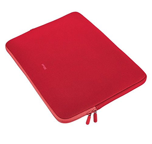 Trust Primo Soft Laptop Sleeve 17,3 Zoll weiche Schutzhülle (für Notebooks mit Bildschirmdiagonale bis 43,9 cm (17,3 Zoll)) rot - 2