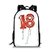 Produktbild School Bags 18th Birthday Decoration,Flying Party Balloons with Curly Ropes 18 Years Old Image,Red Green and Blue for Boys&Girls Mens Sport Daypack