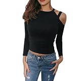 🌿 [ DISEÑO SENCILLO Y DE MODA ]: el diseño del hombro descubierto, hacerte lucir más elegante y a la moda. Buena ropa para mujeres, también es una buena idea como regalo para sus amantes.