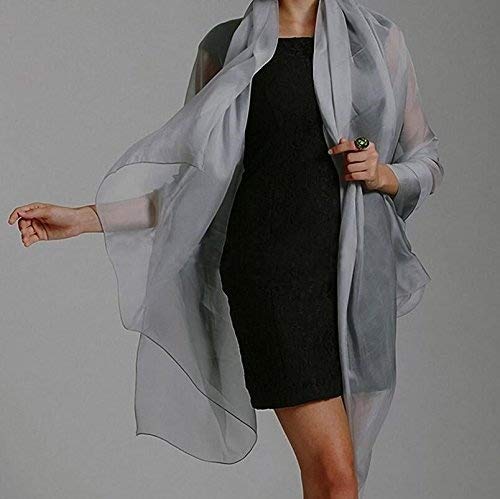 Kelaina Mode soyeux Mariage/Étole Châle Pashmina, gris