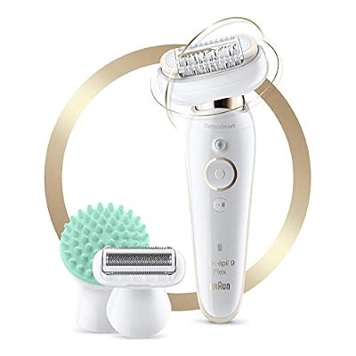 Braun Silk-épil 9 Flex 9-020 - Épilateur Électrique Femme Avec Tête Souple Pour Une Épilation Facile Des Poils, Blanc/Doré