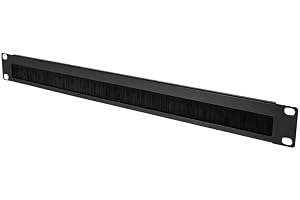 Infitronic INRB111BRUSH – 19 tums U-rackpanel i stål, kabelgenomföring/blindpanel med borstlist (1 HE)